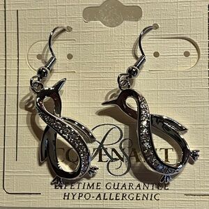Silver Hanging Earrings with Lifetime warranty see photo